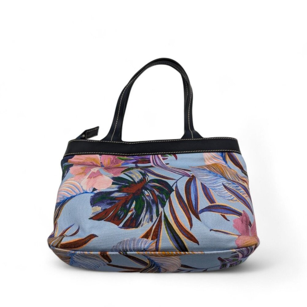 Rani Arabella Blue Tropical Floral Tote Bag - Made In Italy NWOT - Picture 2 of 16